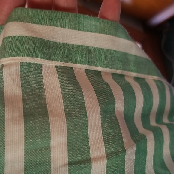 1950-1960 DRESS .  VINTAGE. GREEN AND WHITE,  SIZE 12 ORIGINAL TAGS- ELLEN JOAN - Picture 8 of 8